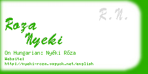 roza nyeki business card