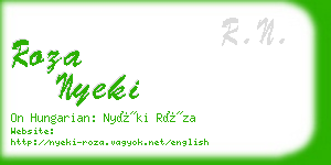 roza nyeki business card